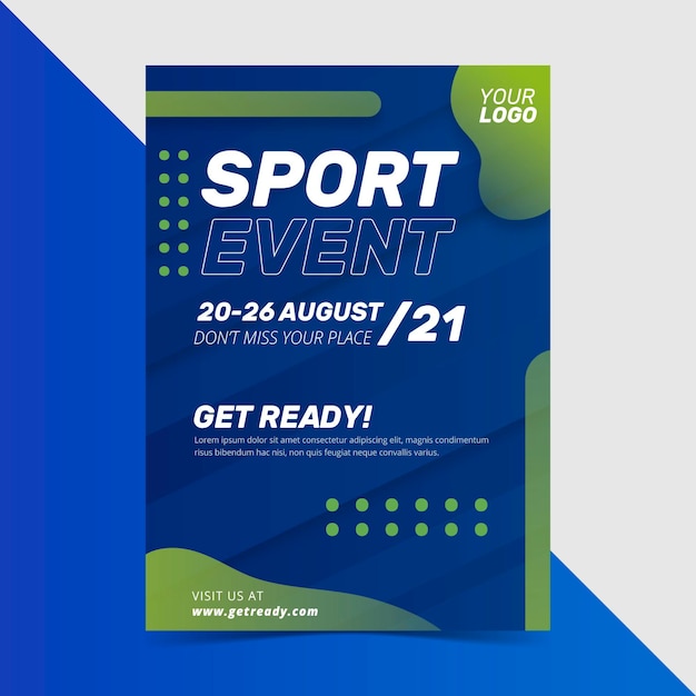 Free vector 2021 sporting event poster