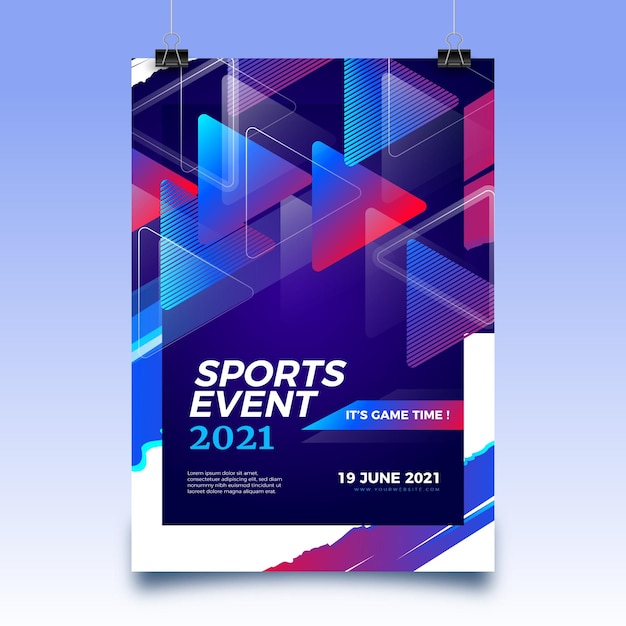 Free vector 2021 sporting event poster