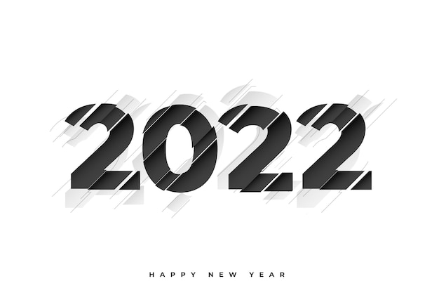 Free vector 2022 create text in slices style for happy new year