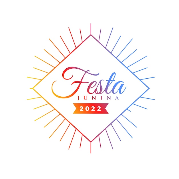 2022 festa junina 컬러풀한 카드 디자인