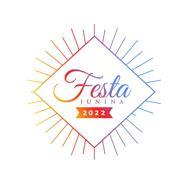 2022 festa junina colorful card design