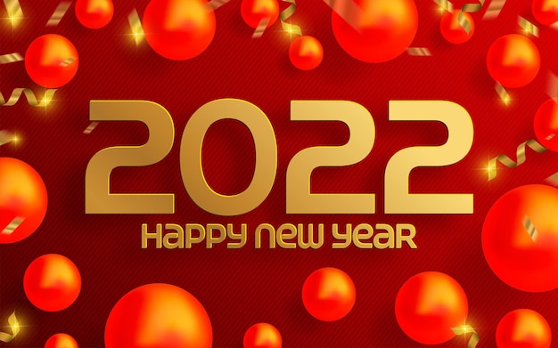 Шаблон оформления с новым годом и рождеством 2022 года. дизайн логотипа для поздравительных открыток или для брендинга, баннера, обложки, открытки с новым 2022 годом с вырезкой из бумаги и стилем ремесла на цветном фоне бумаги.