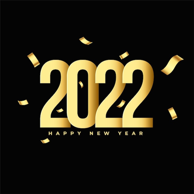 2022 happy new year golden flyer background