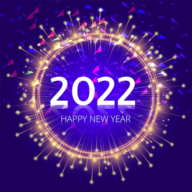 2022 happy new year greeting card background