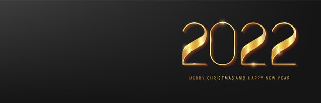 2022 Happy New Year greeting card