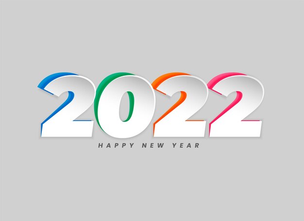 2022 happy new year paper style background