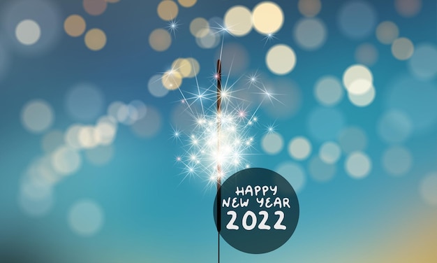 2022 new year abstract background with fireworks