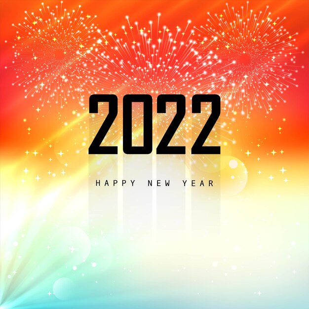 2022 new year creative text card background