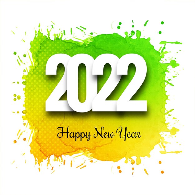 Free vector 2022 new year holiday card celebration background