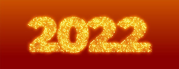 2022 new year sparkling banner design