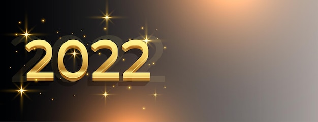 輝く光で2022年の輝く新年のバナー