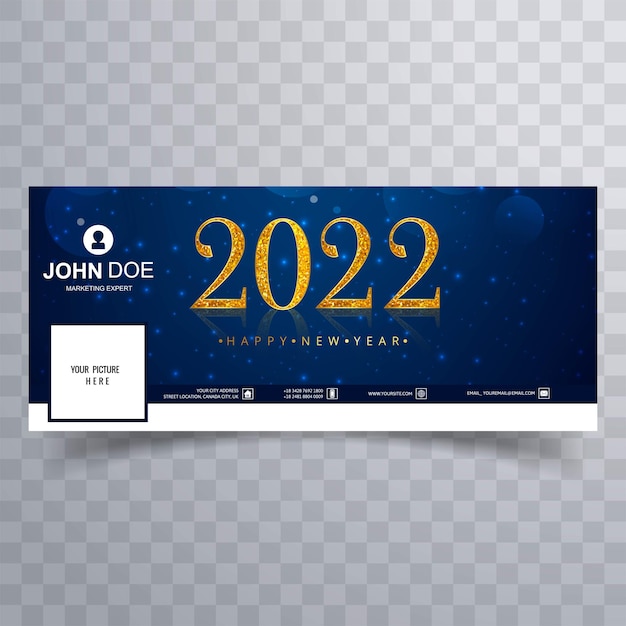 Free vector 2022 text happy new year holiday cover background