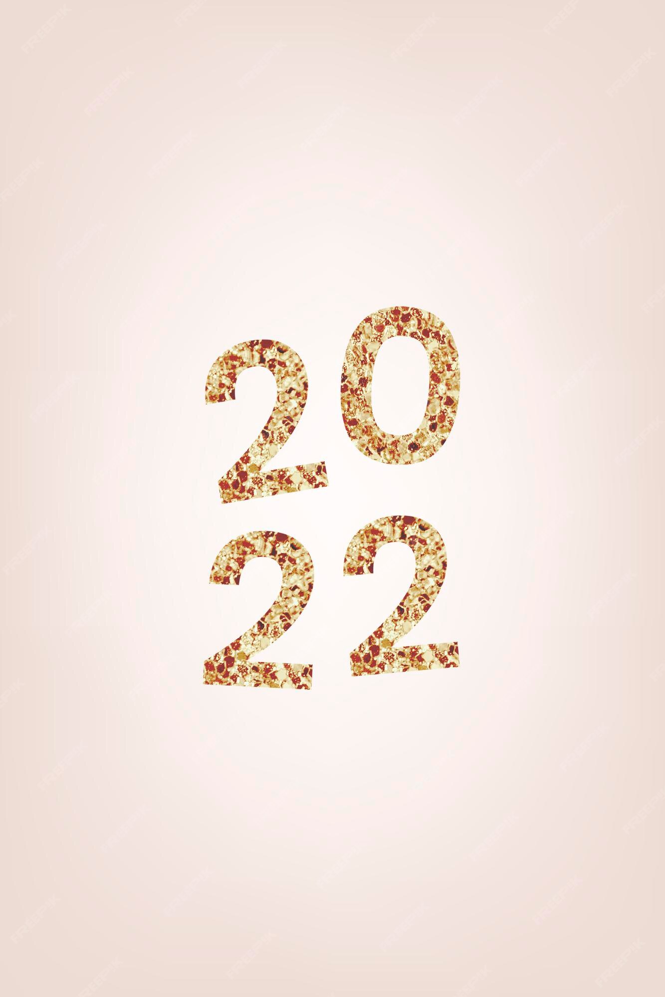 Chữ viết vàng chào đón năm mới 2022 (Gold glitter text for welcoming new year 2022) Chỉ với vài cú click chuột, bạn đã có ngay những bức ảnh chữ viết vàng lung linh chào đón năm mới