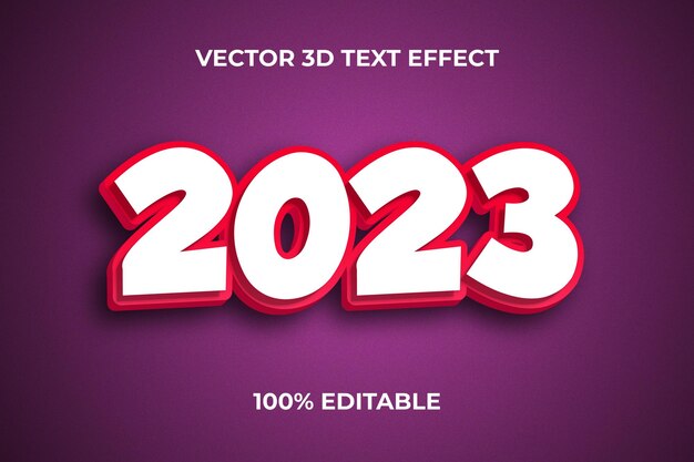 2023 3d editable text effect design