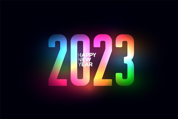 Free vector 2023 colorful text for new year party flyer