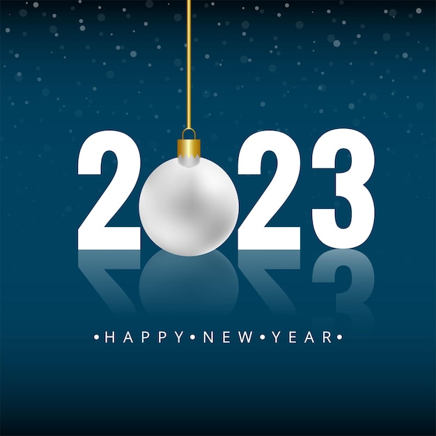 Free Vector | 2023 happy new year greeting card background