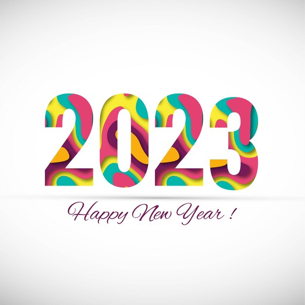 Free vector 2023 happy new year holiday card background