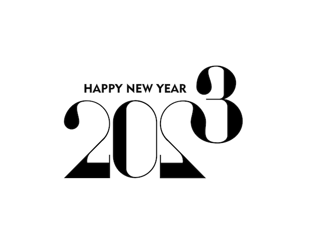 2023 Happy New Year Text Typography Design Patter Vector illustration