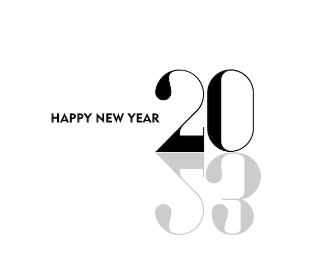 2023 Happy New Year Text Typography Design Patter Vector illustration