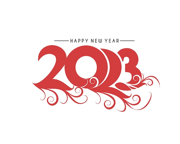 2023 Happy New Year Text Typography Design Patter Vector illustration
