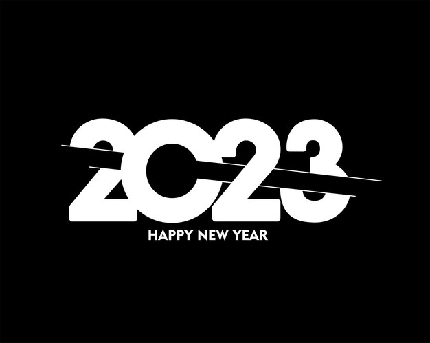 2023 Happy New Year Text Typography Design Poster template brochure, decorated, flyer banner design.