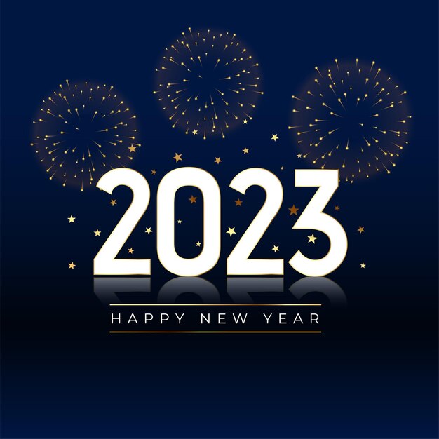 2023 new year celebration banner with firework design vector illustration