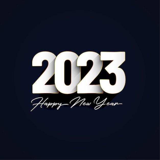 Free vector 2023 text effect in minimal style for new year celebration background vector illustration