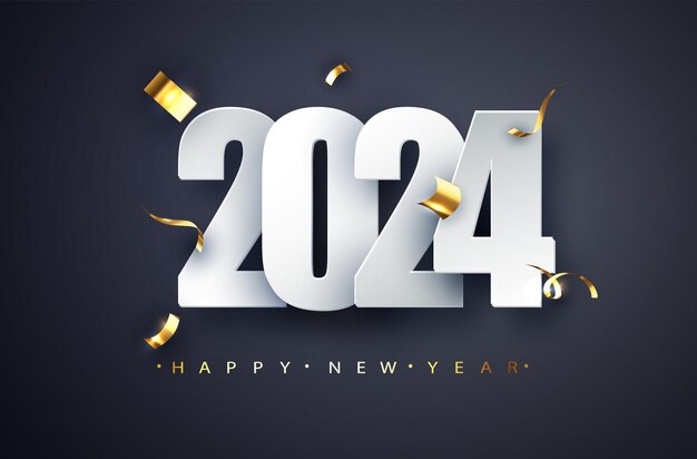 2024 Happy new year Festive design for Christmas background