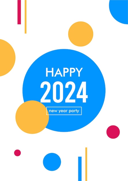 Free vector 2024 new year brochure design template