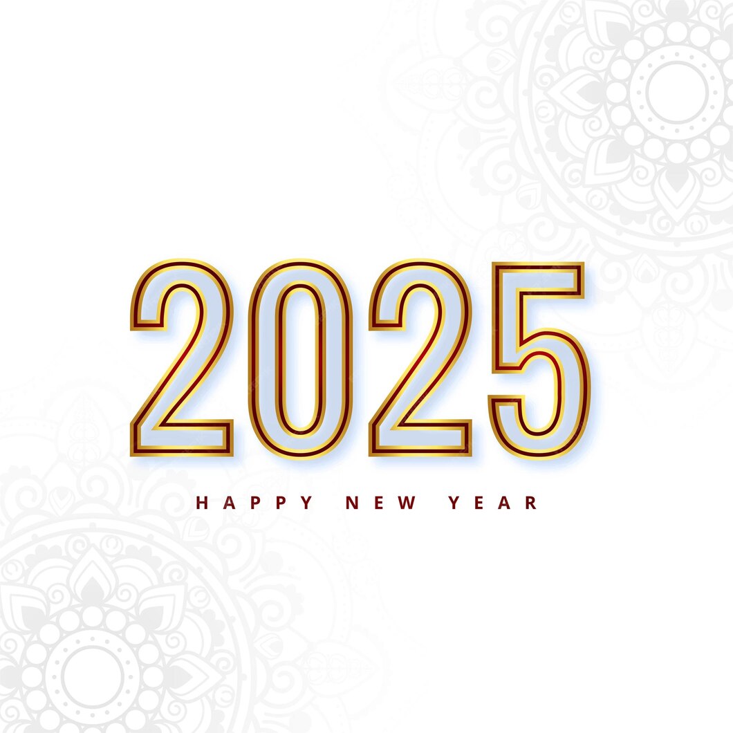 Free Vector 2025 new year celebration holiday card background