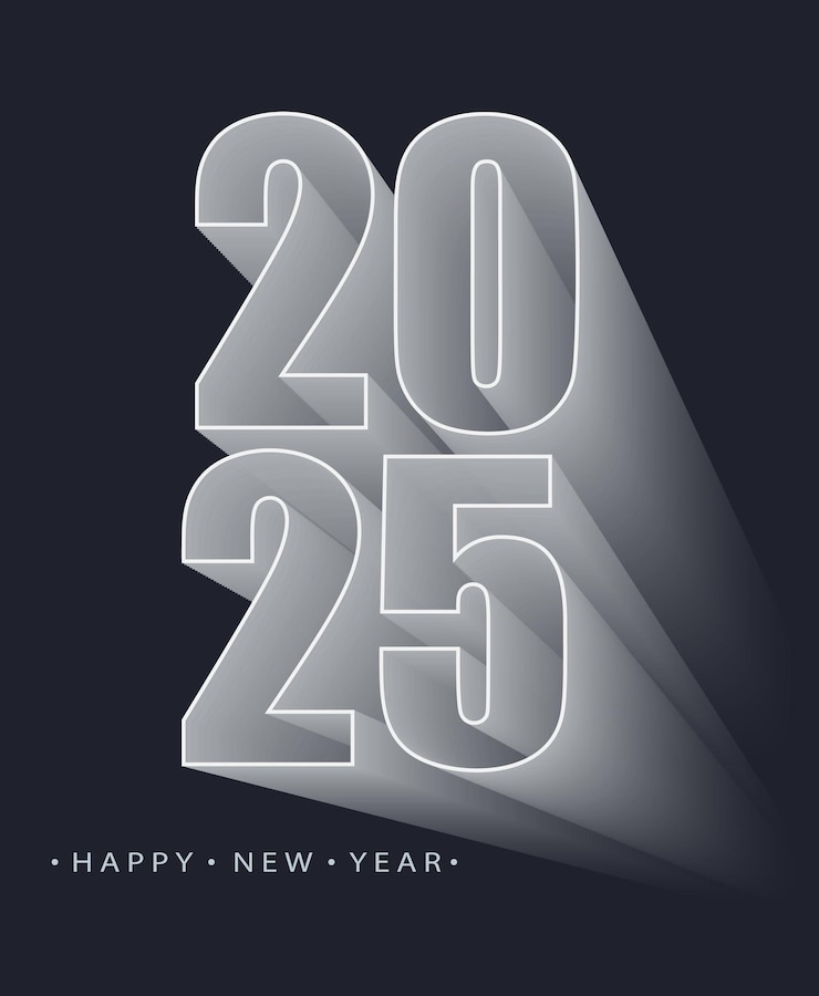 Free Vector 2025 new year celebration premium vector design