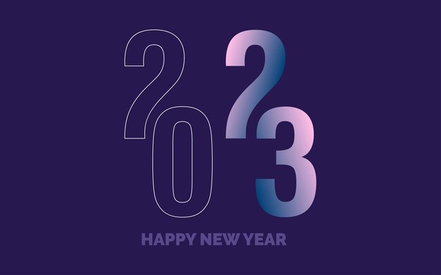 2040 새해 복 많이 받으세요 기호 새로운 2023 년 타이포그래피 디자인 2023 숫자 로고 타입 그림 벡터 일러스트 레이션