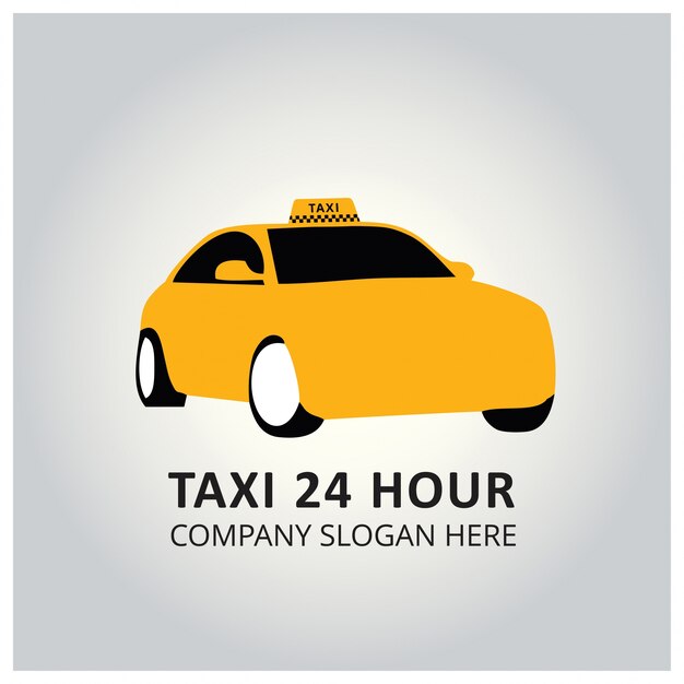 24 hour taxi logo template