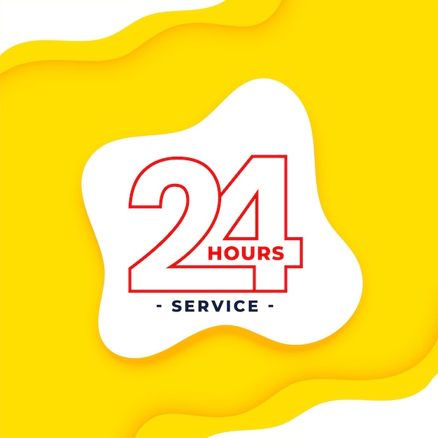 24 hours a day service availability fluid background