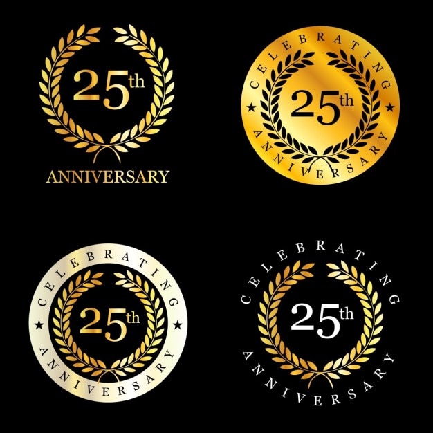 25 anniversary badges design
