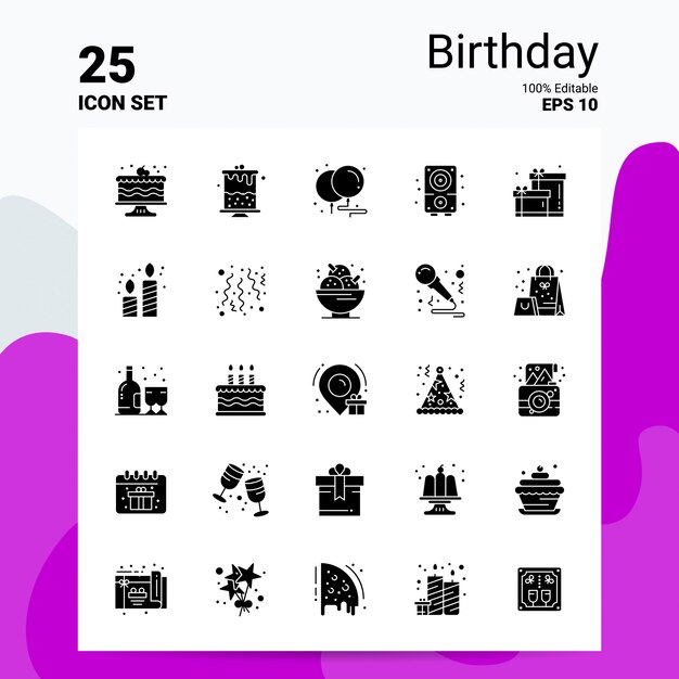 無料のベクター お誕生日おめでとうロゴコレクション