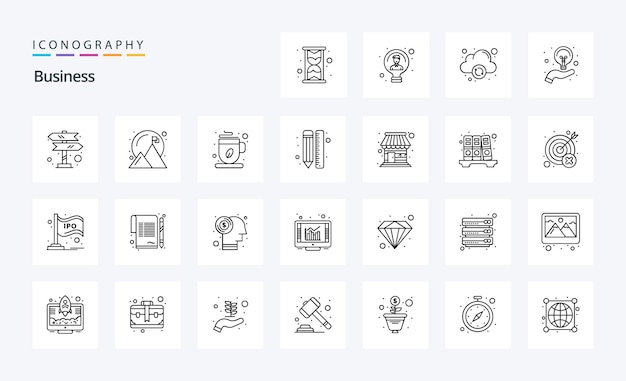 25 Business Line icon pack