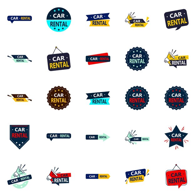 25 Fresh vector images for a modern and engaging look in your car rental branding