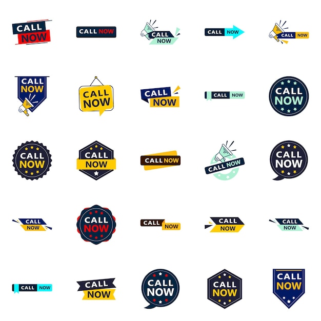 Free vector 25 innovative typographic banners for a contemporary calling promotion