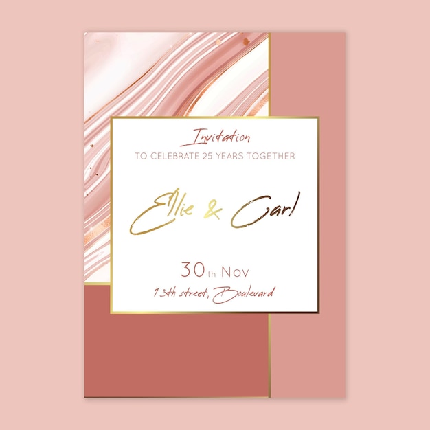 Free vector 25 years anniversary card template
