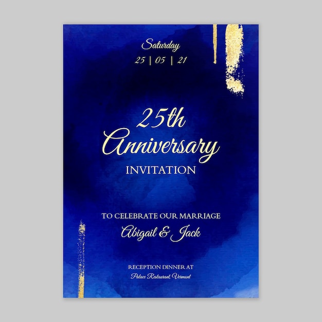 Free vector 25 years anniversary card