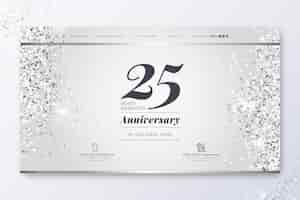 Free vector 25 years anniversary landing page