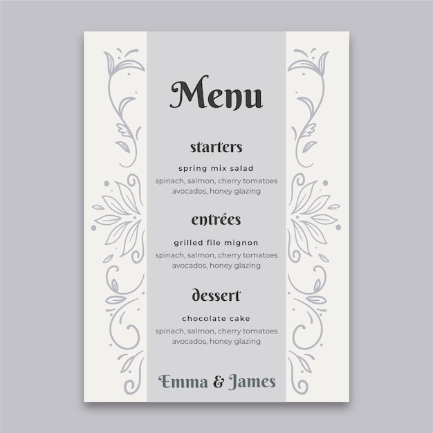 Free vector 25 years anniversary menu