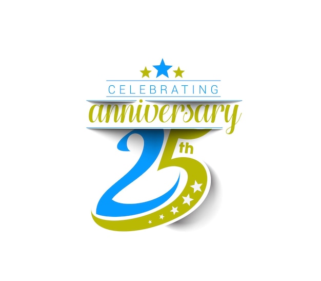 25th years anniversary celebration design.