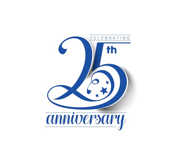 25th Years Anniversary Celebration Design.