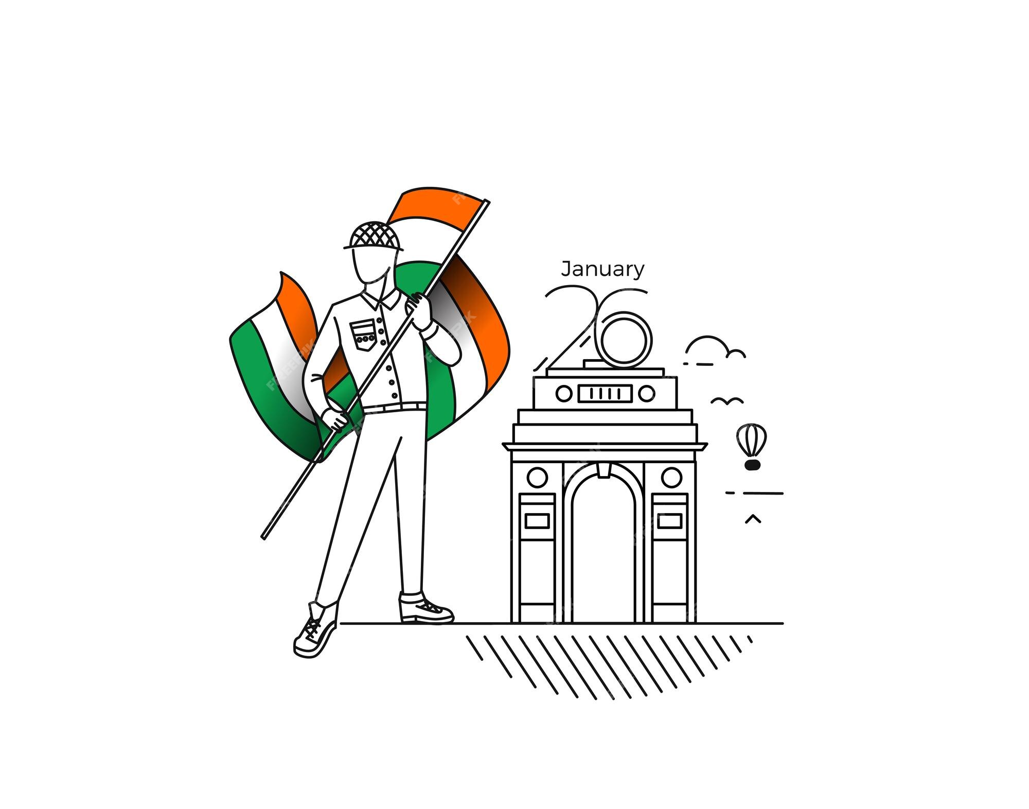 Free Vector | 26 january republic day concept with a boy holding indian flag. cartoon vector background. Free Vector | 26 january republic day concept with a boy holding indian flag. cartoon vector background.