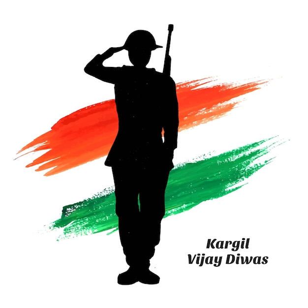 무료 벡터 7월 26일 kargil vijay diwas for kargil 승리의 날 배경