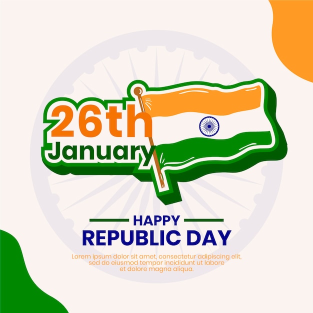 26th january and indian flag independence day