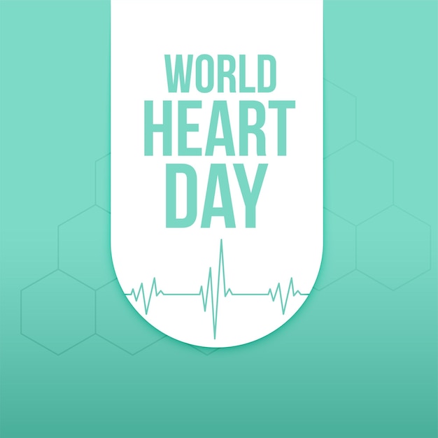 Free vector 29th sept world heart day poster for global awareness an support vector