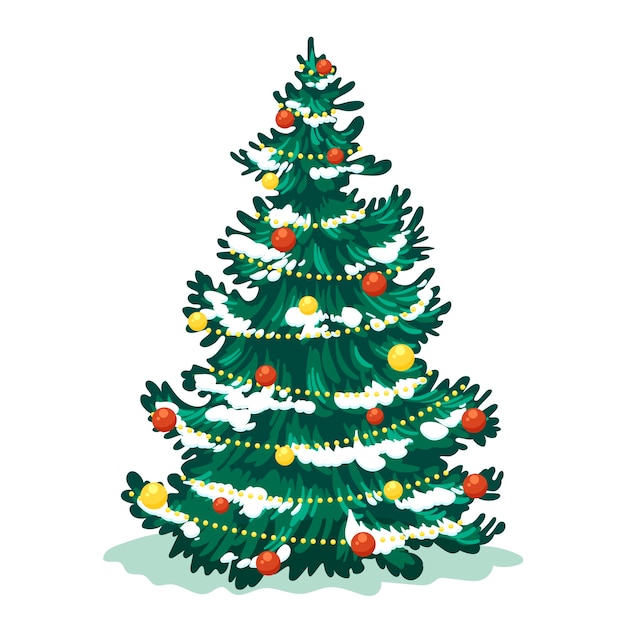 Free vector 2d christmas tree